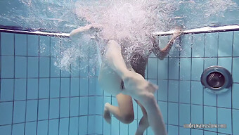 Barefoot European Beauties Explore Underwater Sensations