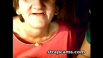 Elderly Woman And Her Younger Female Relative Exposing Their Breasts And Genitals On Webcam