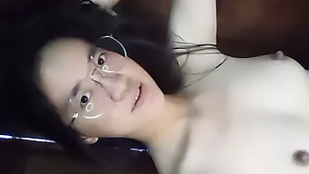 Young And Horny Asian Teen Pleasures Herself At Home