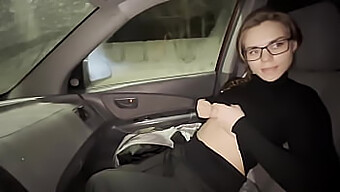 Car Sex With A Cute Teen In A Traffic Jam