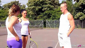 After Tennis Match, Jess, A Hot Mom With Big Boobs, Gets Tricked Into Giving A Blowjob To Her Son'S Best Friend