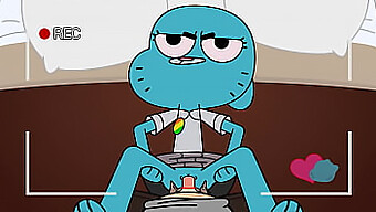 니콜 워터슨의 강렬한 섹스와 크림파이, 놀라운 세계 Gumball에서