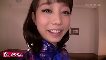 A Girl With Big Eyes And Elegance In A Cheongsam Gives Sex