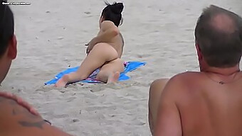 Outdoor Exhibitionist'S Amateur Beach Adventure