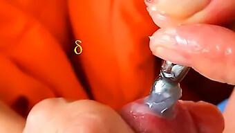 Pia Uses A Urethral Probe For Pleasure And Gives An Excellent Handjob