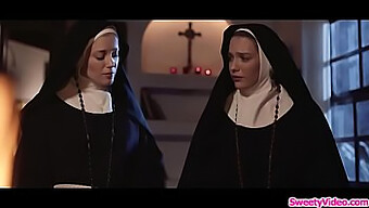 Monjas Lesbianas Se Entregan Al Placer Oral Y Al Auto-Placer