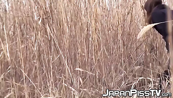 Japanese Schoolgirls Pause To Urinate Outdoors In Warm Weather