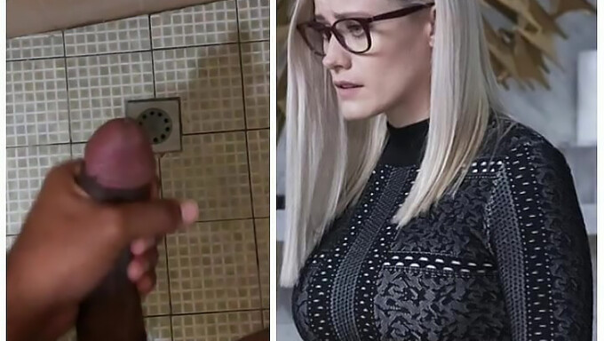 Busty blonde Olivia Taylor-Dudley har en stor kuk i aksjon.