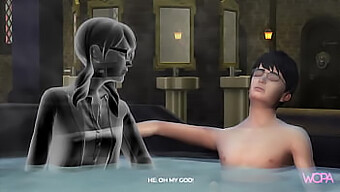 Sizzling Harry Potter And Myrtle'S Passionate Encounter In Uncensored Anime Hentai