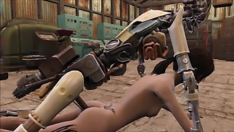 Fallout 4 Desene Animate Porno: Distracție Robotică Cu Personaje Animate