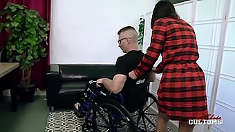 Mature beauty passionately seduces her wheelchair-bound boyfriend for intense sex