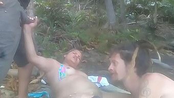 Amateur Couple Gets Naughty On A Nude Beach