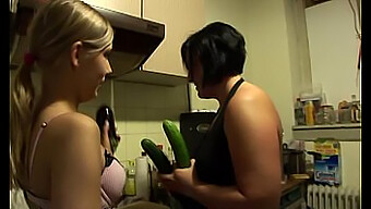 Lena Nitro's steamy solo gameplay with vegetable toys