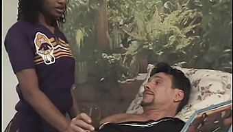 African American Teenager Engages In Sexual Activity With A Caucasian Partner, Culminating In A Facial Finish