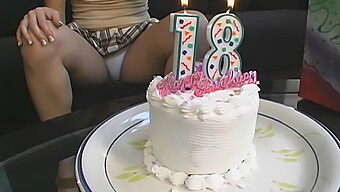 Blonde Babe Receives Her First Sex Toy On 18th Birthday