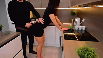 My Neighbor'S Rough Sex In The Kitchen With 18+ Teen And Cumshot