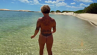 A Hot Beach Encounter With A Tattooed Fisherman Who Can'T Resist A Blonde With Big Ass And Tits