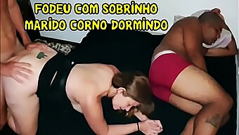 Brazilian Young Man Wakes Up To Have Sex With His Step Aunt Melissa Alecxander In Bed