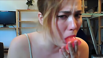 Amateur Girl Takes On Deep Throat Challenge With Dildo