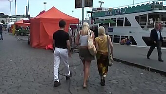 A Scandinavian Teen'S Wild Public Anal Threesome Adventure