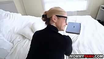 Mature Blonde Stumbles Upon Her Son'S Viewing Of Stepmother'S Explicit Content