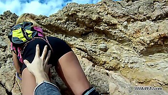 A European College Coed Gets Schooled By Her Public Instructor In A Passionate Outdoor Encounter