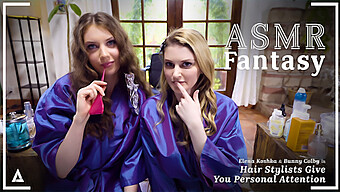 Witness Two Lesbian Hair Stylists Getting Intimate In A Pov Video